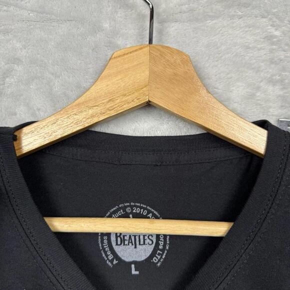 NWT The Beatles Apple Logo T-Shirt Black Size L Official Licensed Rock Band 2010 - Picture 3 of 7